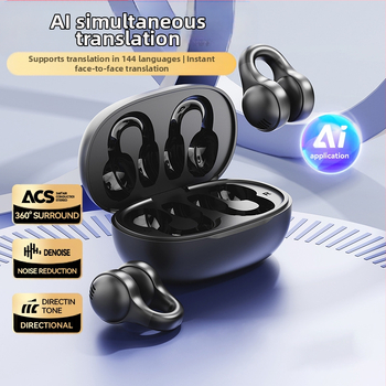 Air-conduction Bluetooth clip-in earphones с шумопотискане, Bluetooth 5.4, IPX4, обхват 10 m