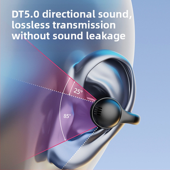 Air-conduction Bluetooth clip-in earphones с шумопотискане, Bluetooth 5.4, IPX4, обхват 10 m