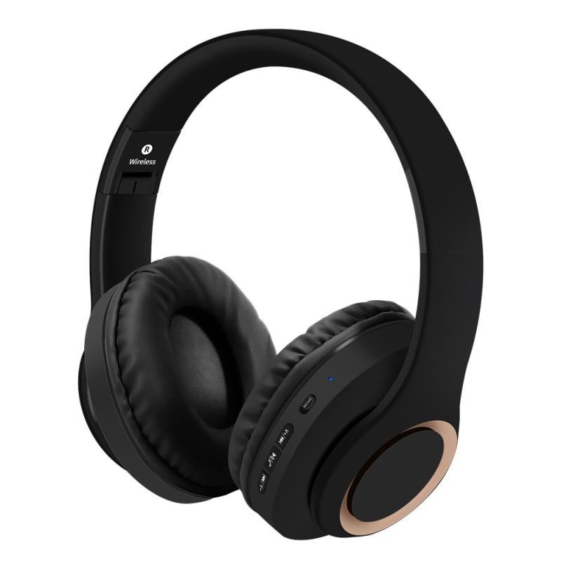 Безжични слушалки над ушите, сгъваем и прибиращ се дизайн, Bluetooth 5.3, обхват 20 м, IPX4, живот на батерията 15 ч