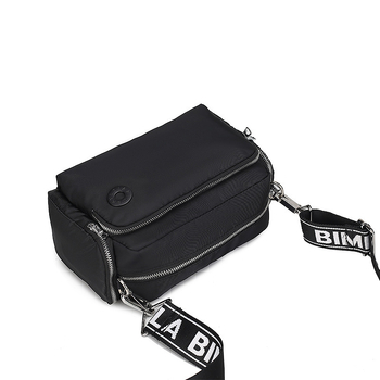 Γυναικεία τσάντα ώμου– crossbody BIMBA Y LOLA με στρογγυλό λογότυπο (Υλικό: νάιλον; Εσωτερική επένδυση: νάιλον; Έτος/Σεζόν: Άνοιξη 2023; Κατάλληλες περιπτώσεις: καθημερινή χρήση)