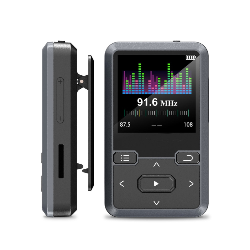 MP3 плеър с TF карта, USB 2.0 интерфейс, поддръжка на MP3/WMA/WAV формати, 450 mAh батерия до 5 дни работа, меню на 24 езика