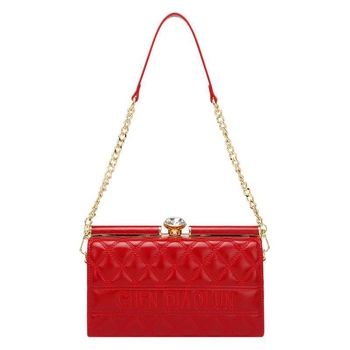 Večernja torbica od prave kože, školjkasti oblik, magnetsko zatvaranje, unutarnja pretinica za mobitel, podstava od poliestera