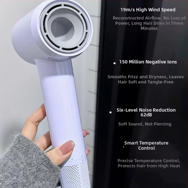 Сешоар за коса SE Lite — безчетков мотор, 1400 W, студен/горещ въздух, 2-скоростен въздушен поток, шум 60–70 dB