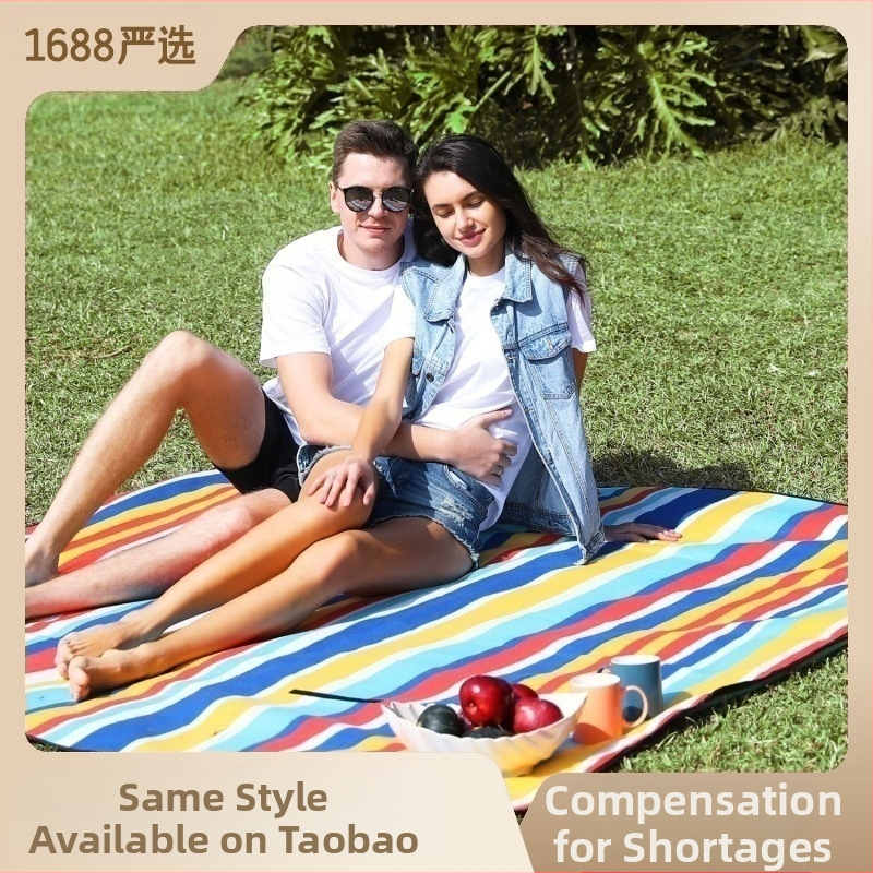 Bluebonny flanelas piknika sega ar alumīnija filmas mitruma aizsardzībai, 4–6 cilvēkiem