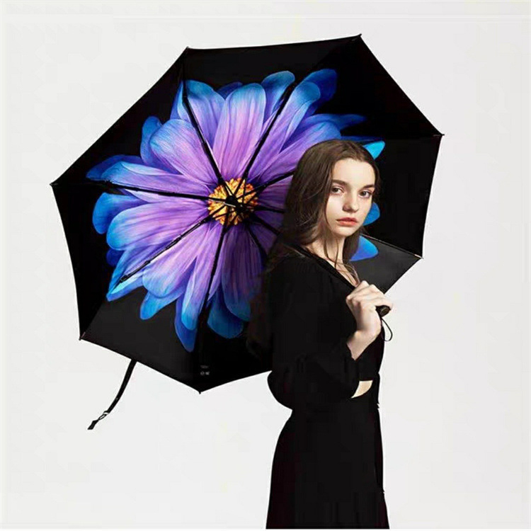 Divslāņu saules lietussargs pieaugušajiem ar UPF > 50 UV aizsardzību, 24 ribām, alumīnija sakausējuma rāmis un rokturis, 210T vinila audums