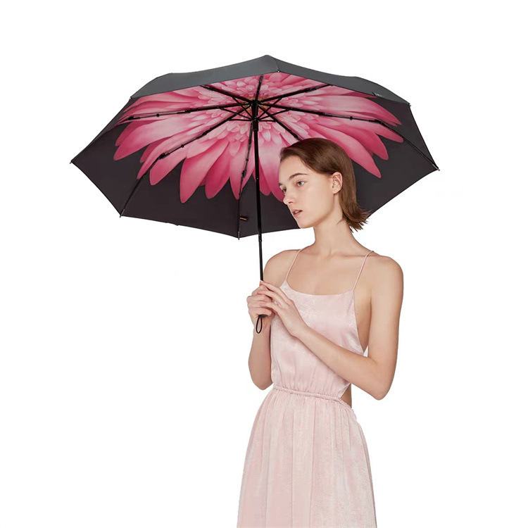 Divslāņu saules lietussargs pieaugušajiem ar UPF > 50 UV aizsardzību, 24 ribām, alumīnija sakausējuma rāmis un rokturis, 210T vinila audums