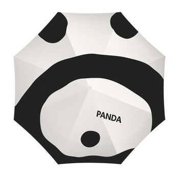 Чадър с дизайн на панда, автоматичен, за слънце и дъжд, UV защита, сгъваем (Стил: Bohemia; Материал: ABS; Марка: Друго; Подарък: Не)