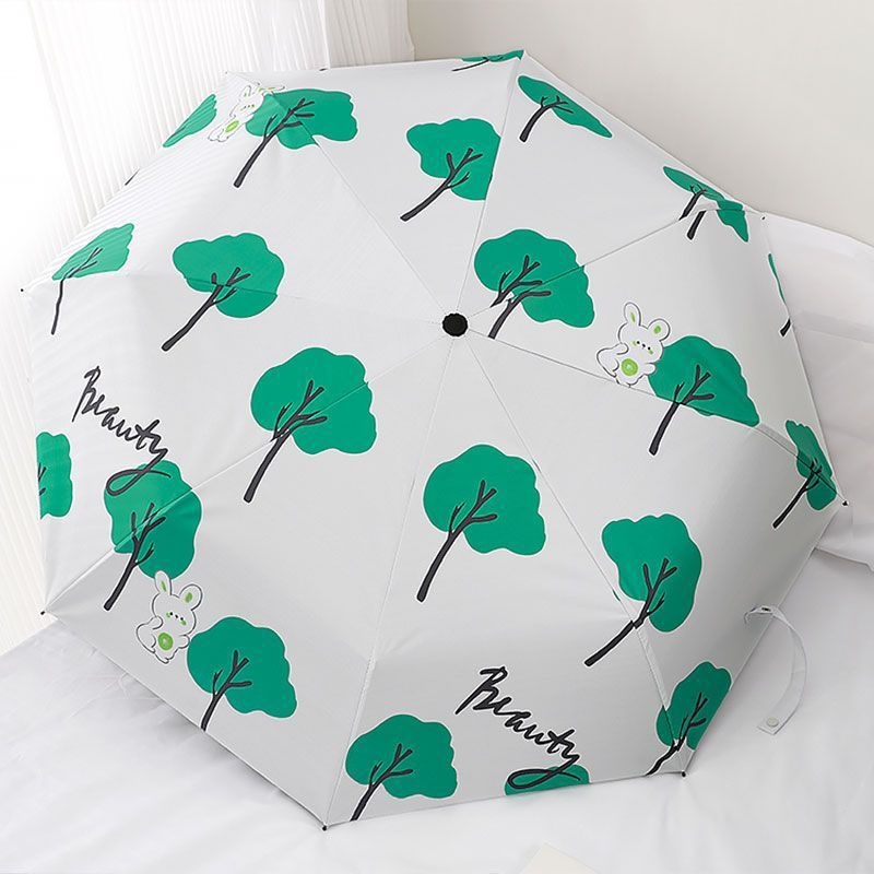 Чадър с дизайн на панда, автоматичен, за слънце и дъжд, UV защита, сгъваем (Стил: Bohemia; Материал: ABS; Марка: Друго; Подарък: Не)