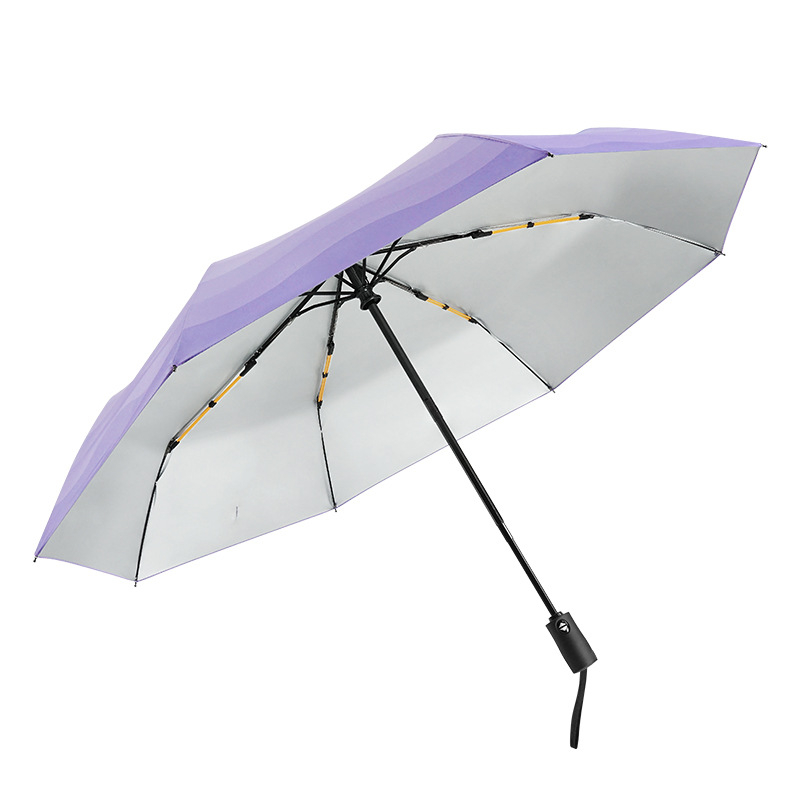 Ομπρέλα τριών τμημάτων με αυτόματη λειτουργία, διαβαθμισμένου σχεδίου αντίσταση στον άνεμο, 8 ακτίνες, UPF50+, δυνατότητα λογοτύπου