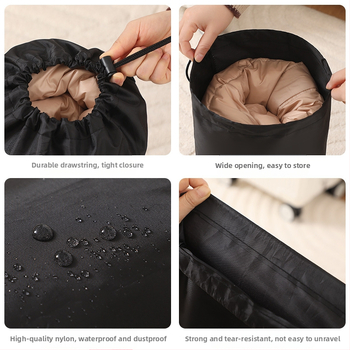 Κλειστή νάιλον θήκη αποθήκευσης παπλωμάτων, κυβοειδές σχήμα, κατάλληλη για ταξίδια, για εσώρουχα, βαμβακερά παπλώματα και βρώμικα ρούχα