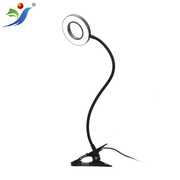 USB захранвана LED клип лампа с докосване, CRI ≥90, метален абажур, CE сертифицирана