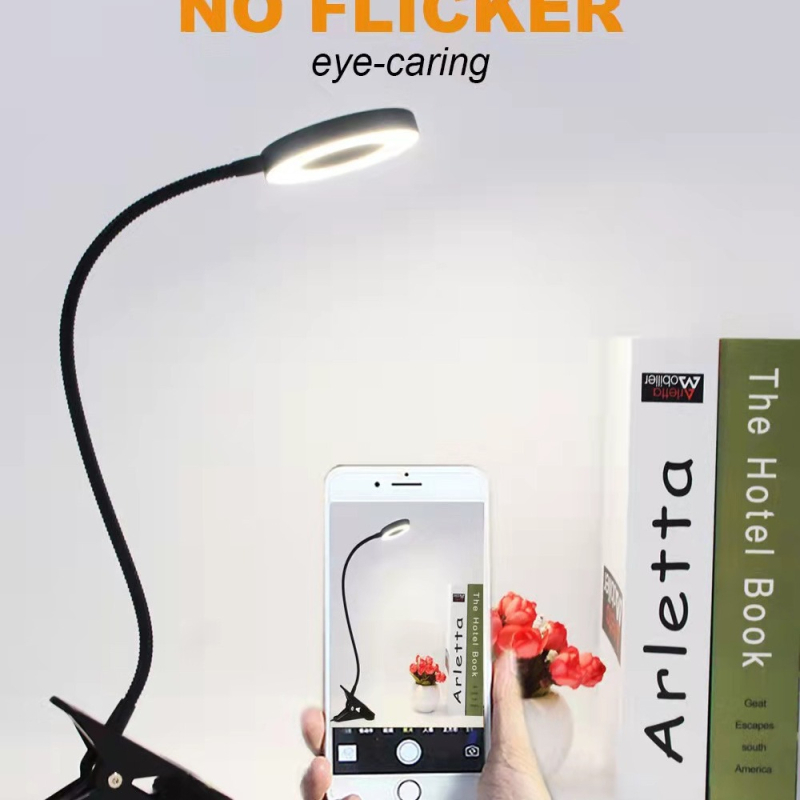 LED κλιπ λάμπα με τροφοδοσία USB, έλεγχο αφής, CRI ≥90, μεταλλική σκιά, CE πιστοποίηση