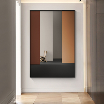 Декоративна стенна картина – абстрактно платно, рамка от метал, правоъгълна форма