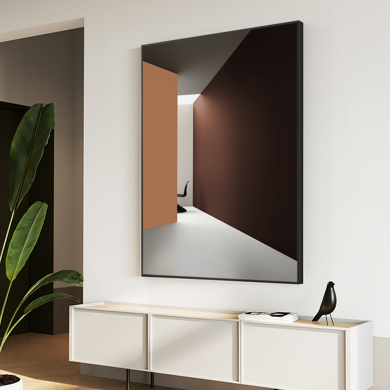 Декоративна стенна картина – абстрактно платно, рамка от метал, правоъгълна форма