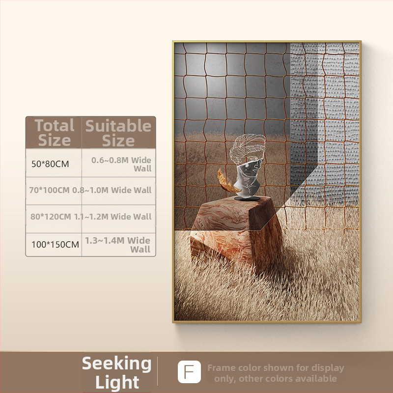 Декоративна стенна картина – абстрактно платно, рамка от метал, правоъгълна форма