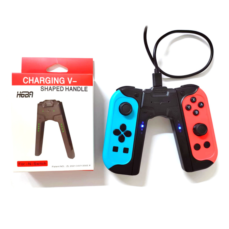 Joy-Con držač za punjenje za Nintendo Switch i Switch OLED – oblik mosta, Plug‑and‑Play, ABS kućište, model HNS-017