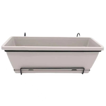 Ορθογώνιο γλαστράκι από ρητίνη, χυτευμένο με έγχυση, ανθεκτικό στη διάβρωση και μακράς διάρκειας, κατάλληλο για τοίχο, γραφείο ή δάπεδο, αγροτικό στυλ