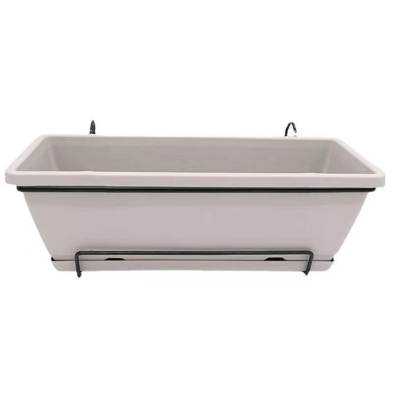 Ghiveci dreptunghiular din rășină, turnat prin injecție, rezistent la coroziune și durabil, potrivit pentru montare pe perete, birou sau podea, stil pastoral