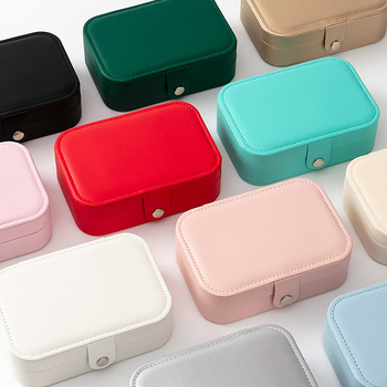 Divslāņu ādas juvelierizstrādājumu glabāšanas kārba auskarām, kaklarotām un gredieniem