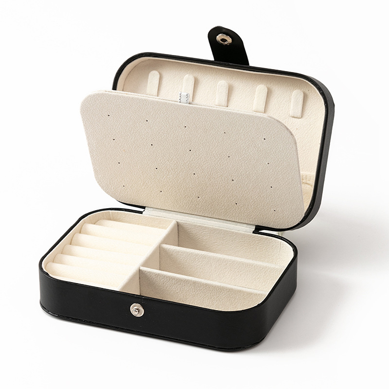 Divslāņu ādas juvelierizstrādājumu glabāšanas kārba auskarām, kaklarotām un gredieniem