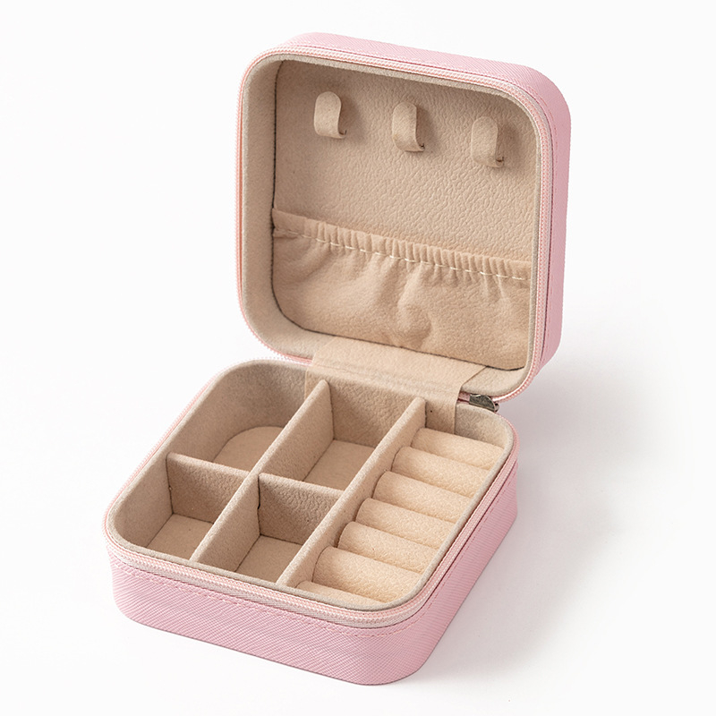 Divslāņu ādas juvelierizstrādājumu glabāšanas kārba auskarām, kaklarotām un gredieniem