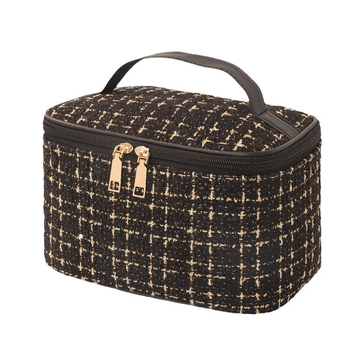 Τετράγωνη τσάντα μακιγιάζ από πολυεστέρα, πολυλειτουργική, κατάλληλη για ταξίδια