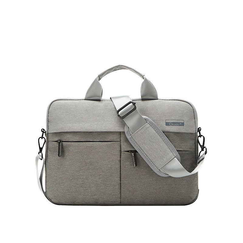 Okade чанта за лаптоп T54, водоустойчива и удароустойчива, полиестер, цип, вътрешен джоб за компютър