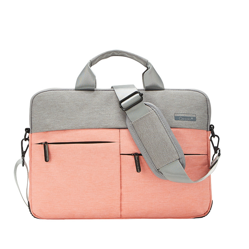 Okade чанта за лаптоп T54, водоустойчива и удароустойчива, полиестер, цип, вътрешен джоб за компютър