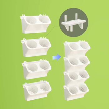 Γλάστρα τοίχου, πλαστική, αυτοποτιστική, υδροπονική, κάθετο πράσινο τοίχος