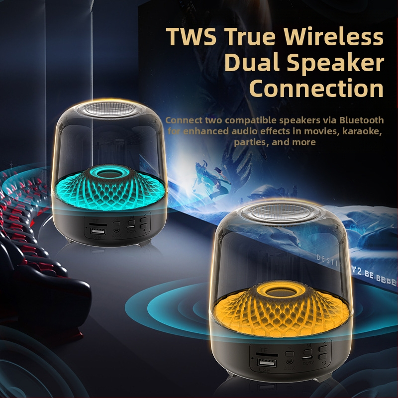 Harman Kardon Четвърто поколение домашен прозрачен високоговорител с честотен диапазон 60 Hz–15 kHz, SNR ≥85 dB, изход 5 W, вградена батерия, Bluetooth 5.3