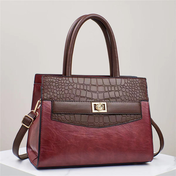 Omega Fei γυναικεία τσάντα-κουβά από PU, φερμουάρ, επένδυση πολυεστέρα, οριζόντια τετράγωνη μορφή, μονό λουρί, street trend (Φθινόπωρο 2024)