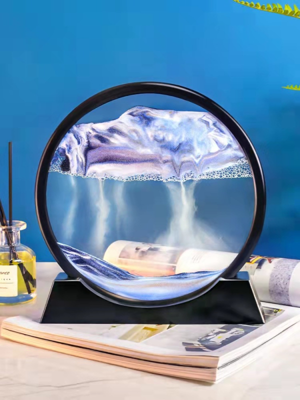 Διακοσμητική λάμπα με ωρολόγιο από άμμο, γυάλινο στηρίγμα, μοντέρνος μινιμαλισμός, μοντέλο 005, κατάλληλη για εσωτερικούς χώρους, τάση ≤36V