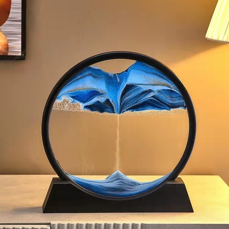 Διακοσμητική λάμπα με ωρολόγιο από άμμο, γυάλινο στηρίγμα, μοντέρνος μινιμαλισμός, μοντέλο 005, κατάλληλη για εσωτερικούς χώρους, τάση ≤36V