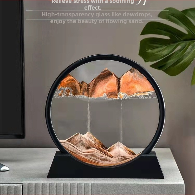Лампа-орнамент с пясъчен часовник, стъклена основа, модерен минималистичен стил, модел 005, вътрешна употреба, напрежение ≤36V