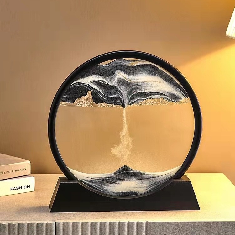 Διακοσμητική λάμπα με ωρολόγιο από άμμο, γυάλινο στηρίγμα, μοντέρνος μινιμαλισμός, μοντέλο 005, κατάλληλη για εσωτερικούς χώρους, τάση ≤36V