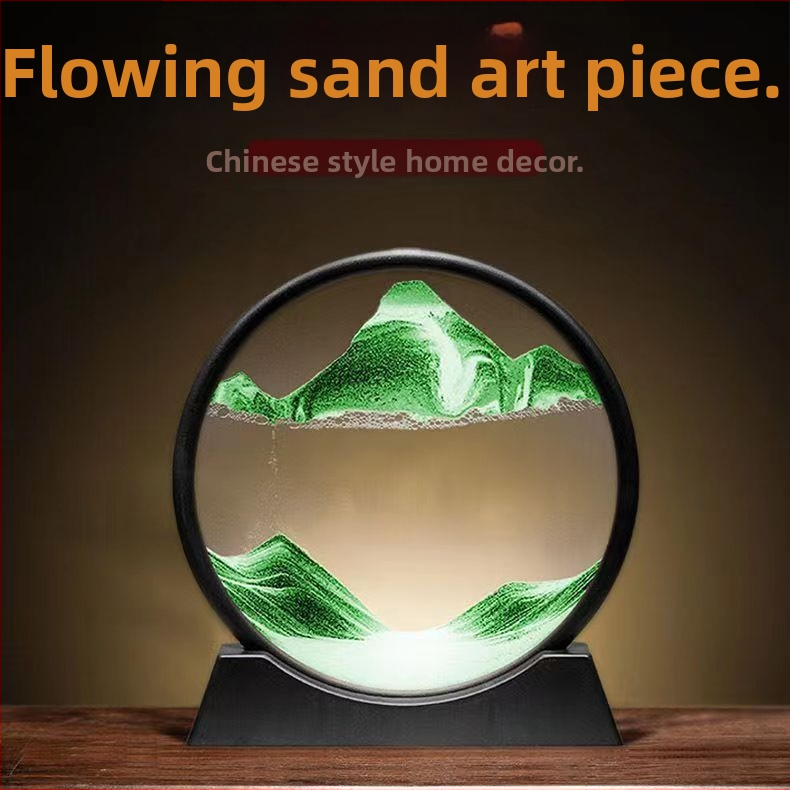 Лампа-орнамент с пясъчен часовник, стъклена основа, модерен минималистичен стил, модел 005, вътрешна употреба, напрежение ≤36V