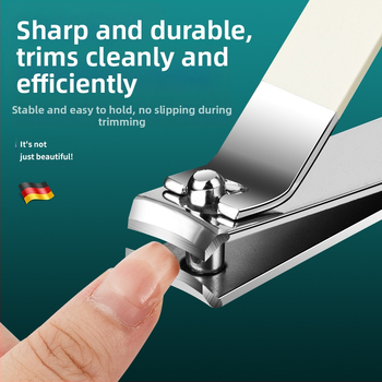 Φορητό σετ νυχιών με διπλό λεπίδι, λίμα νυχιών, θήκη, αθόρυβη λειτουργία