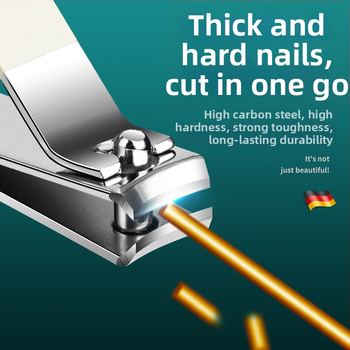 Φορητό σετ νυχιών με διπλό λεπίδι, λίμα νυχιών, θήκη, αθόρυβη λειτουργία