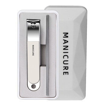 Φορητό σετ νυχιών με διπλό λεπίδι, λίμα νυχιών, θήκη, αθόρυβη λειτουργία