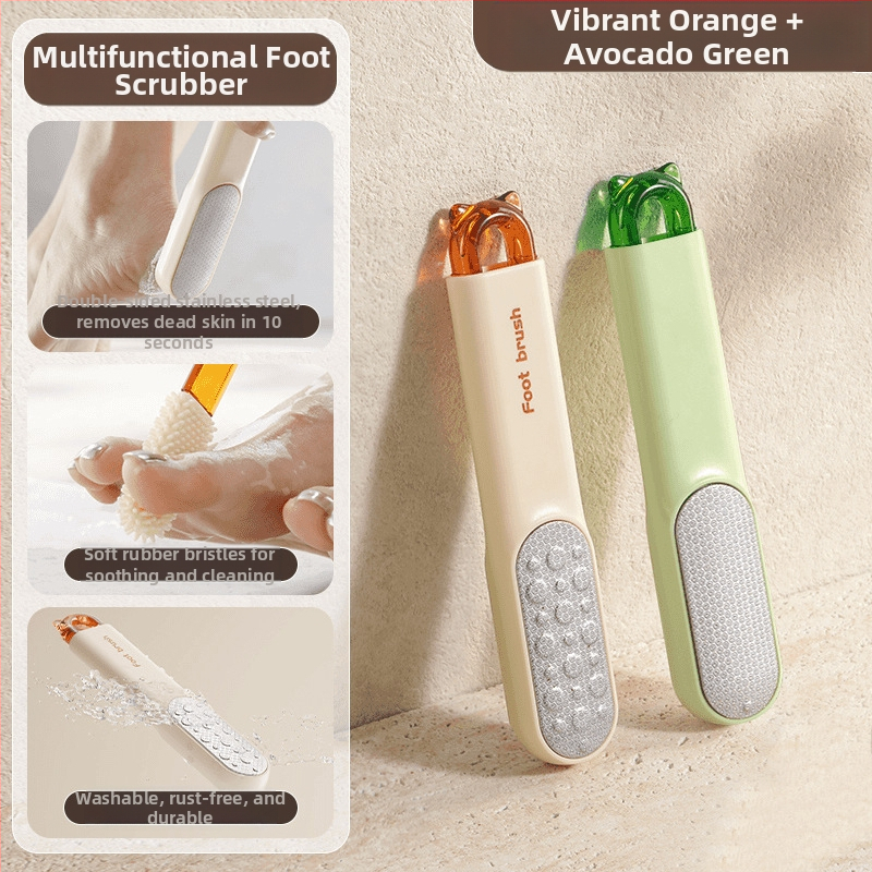 Εργαλείο λείανσης ποδιών για αφαίρεση νεκρών κυττάρων από πέλματα και φτέρνες – Πολυλειτουργική βούρτσα καθαρισμού ποδιών και απολέπισης (Υλικά: ABS, PC, 430 ανοξείδωτος χάλυβας, TPR; Σχήμα λίθου: Οβάλ; Μάρκα: Xingyang)