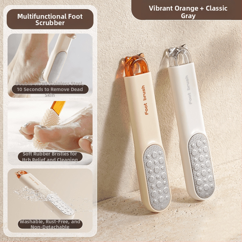 Εργαλείο λείανσης ποδιών για αφαίρεση νεκρών κυττάρων από πέλματα και φτέρνες – Πολυλειτουργική βούρτσα καθαρισμού ποδιών και απολέπισης (Υλικά: ABS, PC, 430 ανοξείδωτος χάλυβας, TPR; Σχήμα λίθου: Οβάλ; Μάρκα: Xingyang)