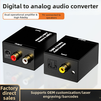 Digitāli-analogais audio pārveidotājs ar optisko un koaksiālo ieeju un 3,5 mm stereo izeju (HC-01DA)