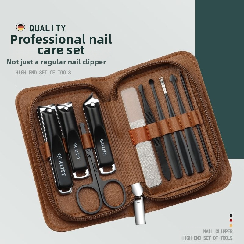 Φορητό σετ κοπής νυχιών – υψηλής ποιότητας εργαλεία από ανοξείδωτο ατσάλι, περιλαμβάνει κόφτη τριχών μύτης, πλάγιες πένσες και κουταλάκι για τα αυτιά
