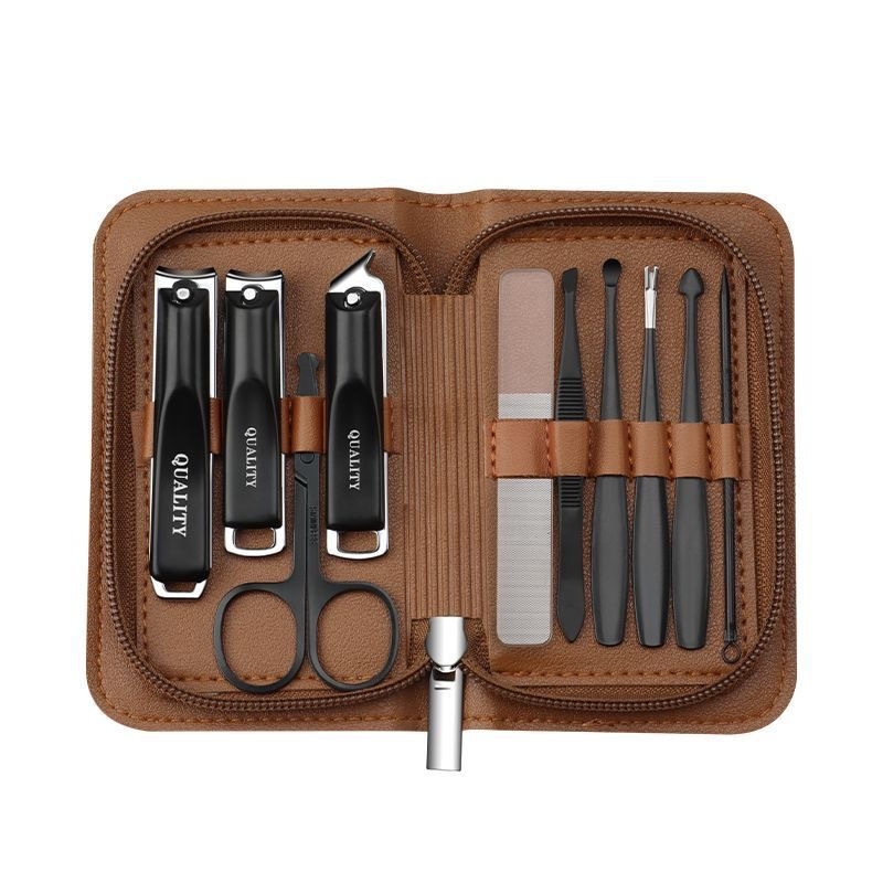 Φορητό σετ κοπής νυχιών – υψηλής ποιότητας εργαλεία από ανοξείδωτο ατσάλι, περιλαμβάνει κόφτη τριχών μύτης, πλάγιες πένσες και κουταλάκι για τα αυτιά