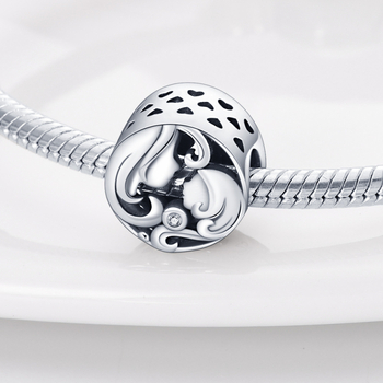 Καρδιά σε σχήμα pendant για DIY κοσμήματα, με επίχρυση επικάλυψη αργύρου, επεξεργασία με σταγόνες λαδιού, πρωτότυπος σχεδιασμός