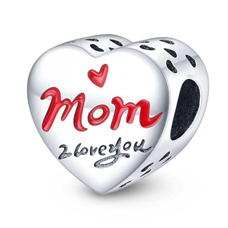 Pandantiv inimă pentru bijuterii DIY, cu strat de argint, tratament prin picurare de ulei, design original