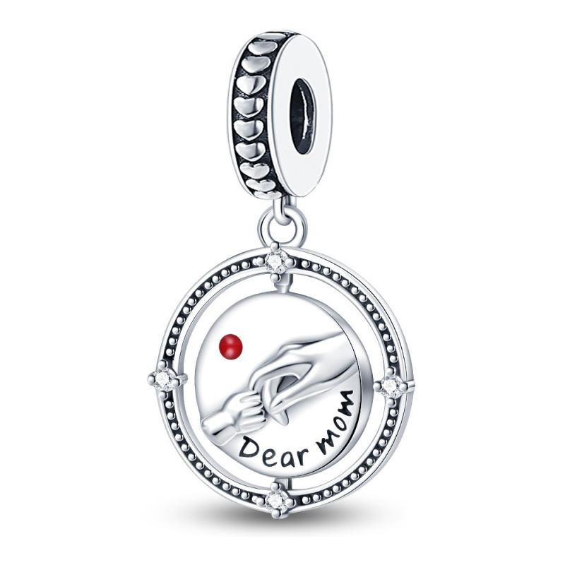 Pandantiv inimă pentru bijuterii DIY, cu strat de argint, tratament prin picurare de ulei, design original