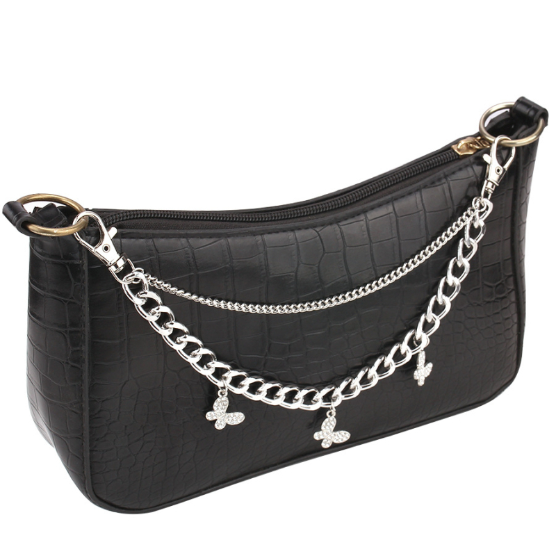 Wenbei metalni kaiš za torbu s ručno izrađenim privjeskom od dijamanta u obliku leptira i zvijezde, proljeće 2024, gradska jednostavnost, životinjski uzorak