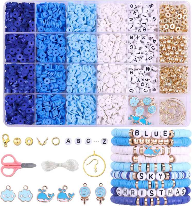 Set DIY pentru bijuterii: 24 litere din lut moale, aspect metalic, tratament cu picături de ulei, stil Instagram