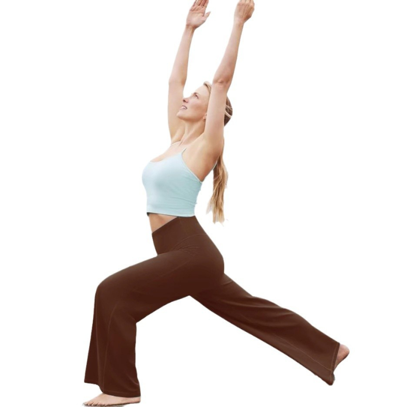 Γυναικείες φαρδιές παντελόνες με τσέπες, υψηλή μέση, φαρδιά γραμμή, μήκος 3/4, μικροελαστικότητα, ύφασμα chenille με spandex